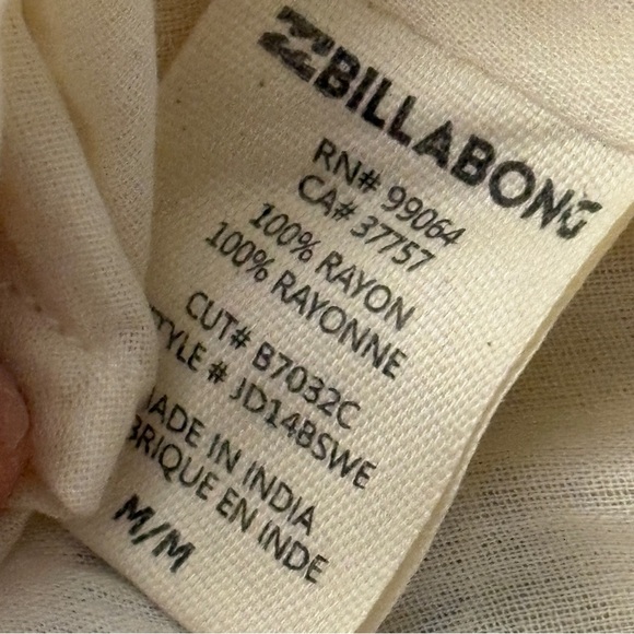 ❤️ Billabong Blue and White Boho Maxi Dress M - Picture 6 of 12